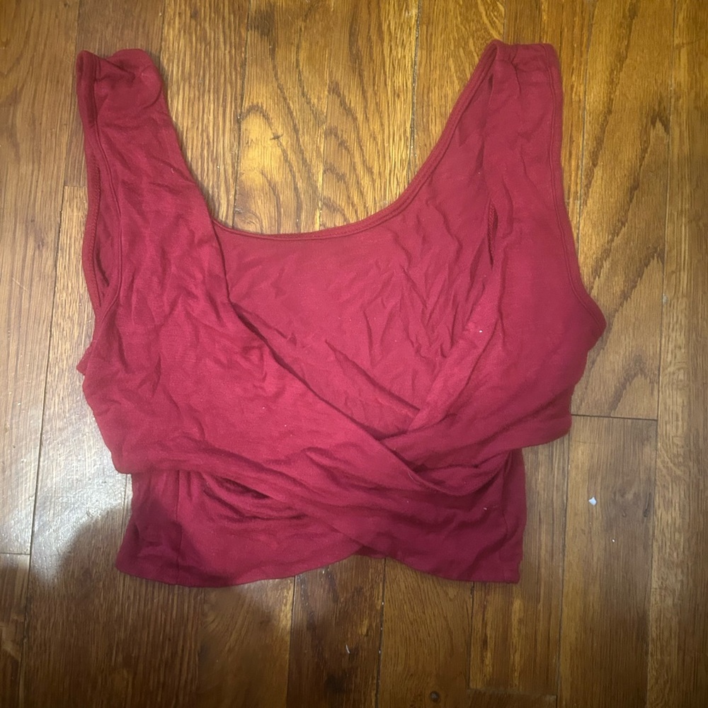 Red cross back tank top